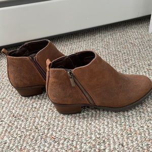 Brown short booties